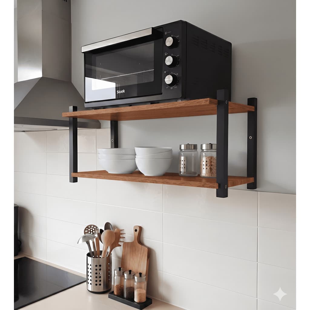 Prateleira 2 andares Suporte Nicho Nature Forno Multiuso Impressora e Decoração10kg