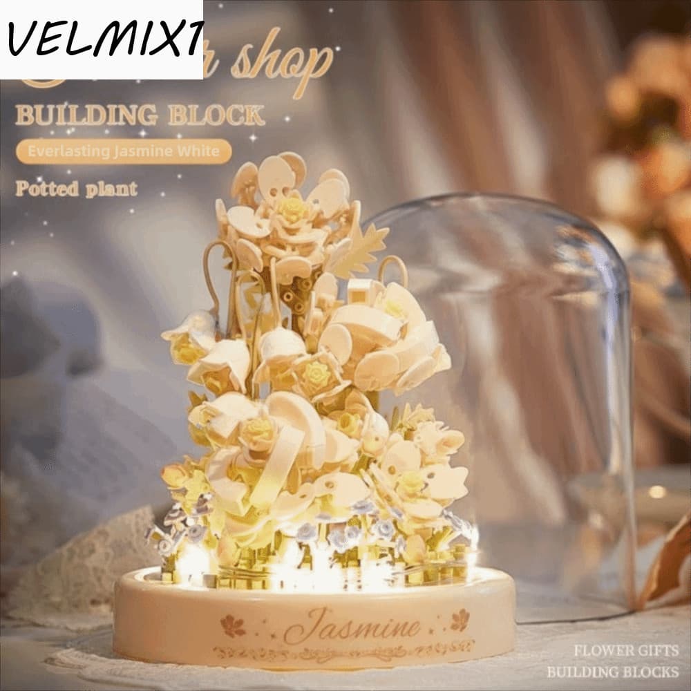 Kit De Blocos De Construção De Árvores VELMIX1 , Com Micro Luz Ambiente Sakura