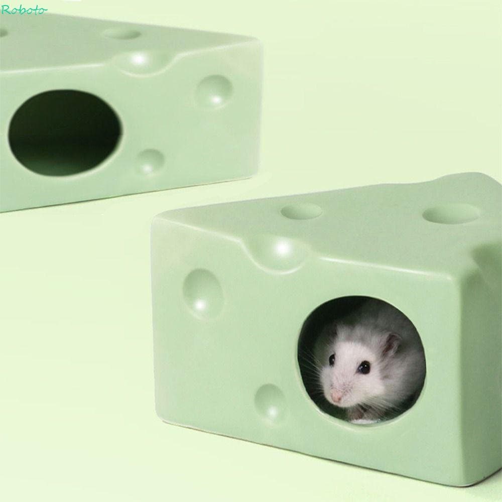 Esconderijo De Hamster DARNELL , Cabana De Cerâmica Decorativa , Casa , Prato De Alimentação Criativo Em Formato De Quei