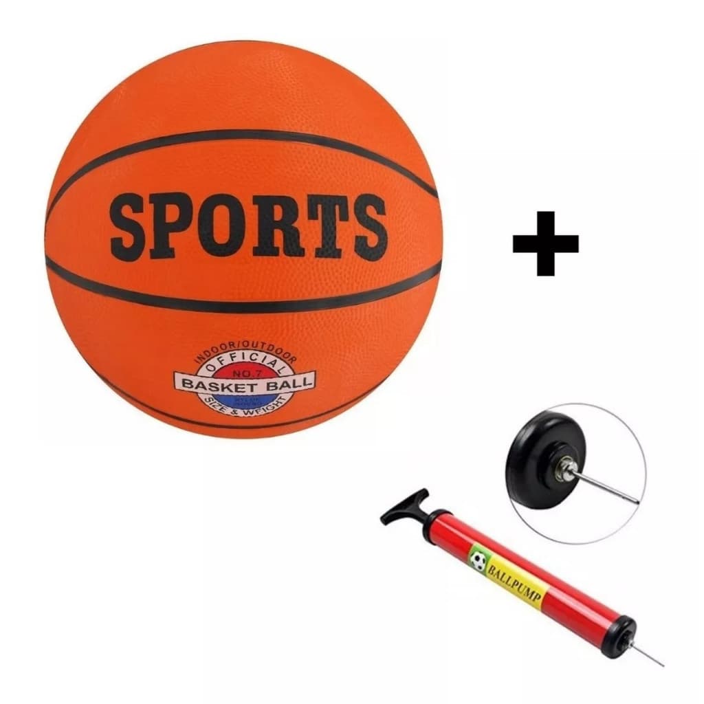 Bola De Basquete Olymport Oficial Pro-7 + Bombinha De Ar Esporte