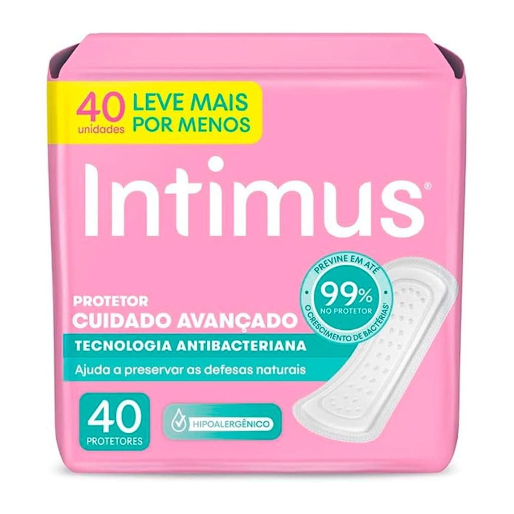 Protetor Diário Intimus Cuidado Avançado com 40 Unidades