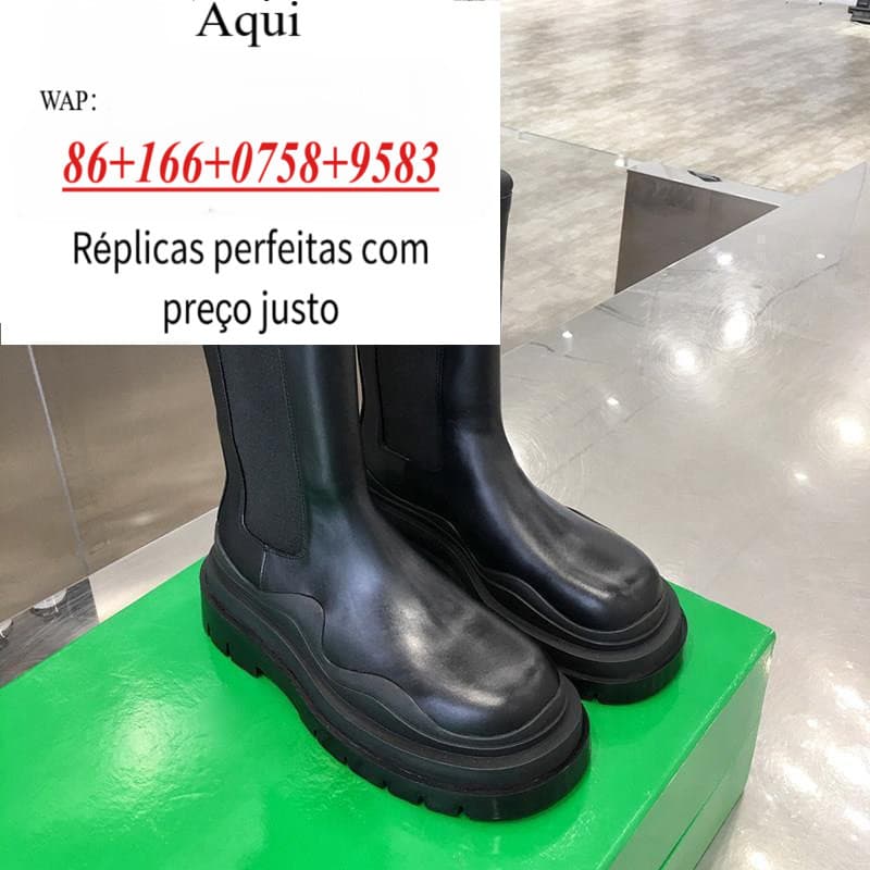 Botas Chelsea curtas de cano médio, botas Chelsea femininas, botas de couro com sola grossa, femininas elásticas