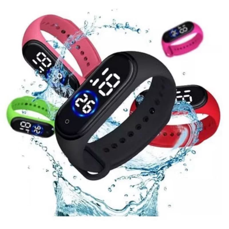 Relógio Digital LED M4 Esportivo À Prova D’Água Unissex Fitness Leve Confortável