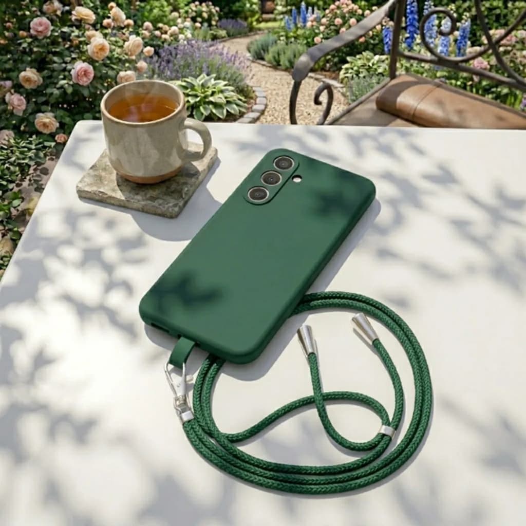 Capa Samsung Aveludada Com Cordão Transversal Anti Furto Samsung S24 S25 A37 A57