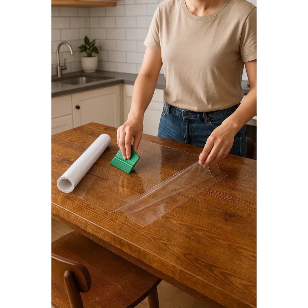 Rolo Protetor Autoadesivo 45cm X 5M Transparente Fosco Resistente Versátil Proteção Superfície