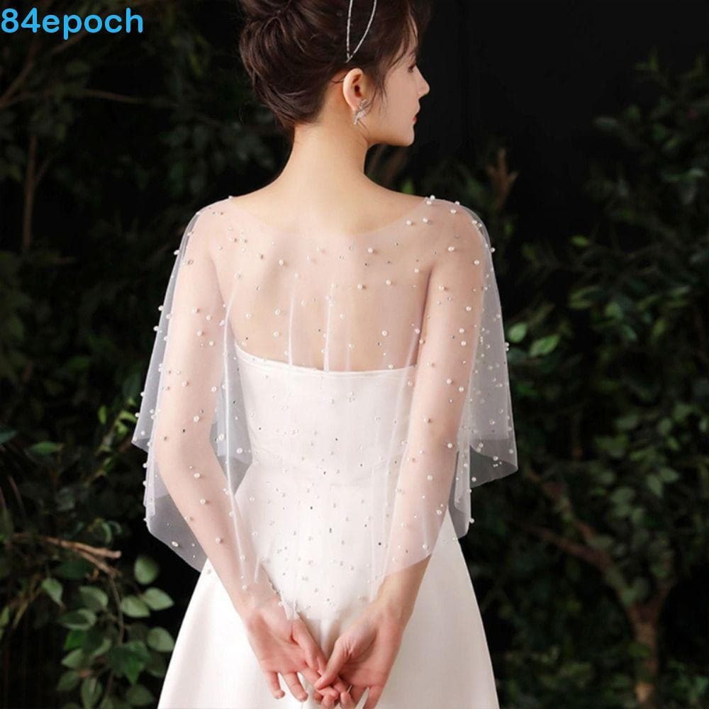 BREPOCH Vestidos De Noite Cachecóis , Renda Pérola Noiva Vestido De Casamento Xale , Capa Lenço De Malha Estilo Coreano
