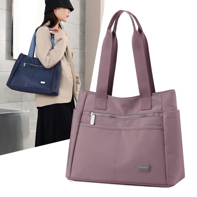 Sacola de grande capacidade feminina 2025 novo estilo All-Match náilon Oxford pano lona Commuter portátil Shou