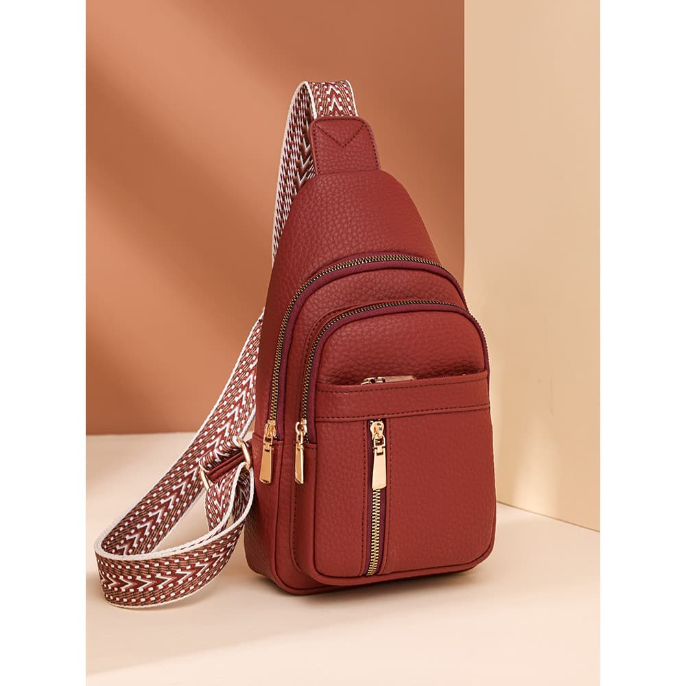 Simples Casual saco de peito de couro macio pequeno saco feminino 2024 novo estilo na moda leve All-Match Cross-Body sac