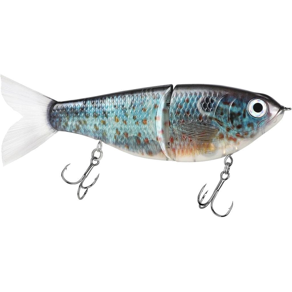 Isca Artificial Durável de 2 Seções para Pesca de Robalo, Isca Afundante de Ação Lenta com Cauda de Pelo, para Água Salg