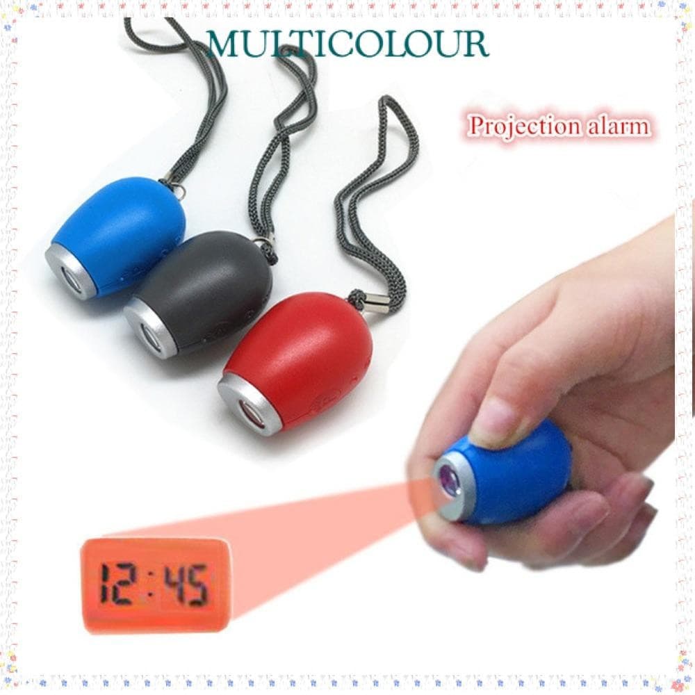 Projetor De Tempo Multicolor Chaveiro Portátil Mini LED Eletrônico