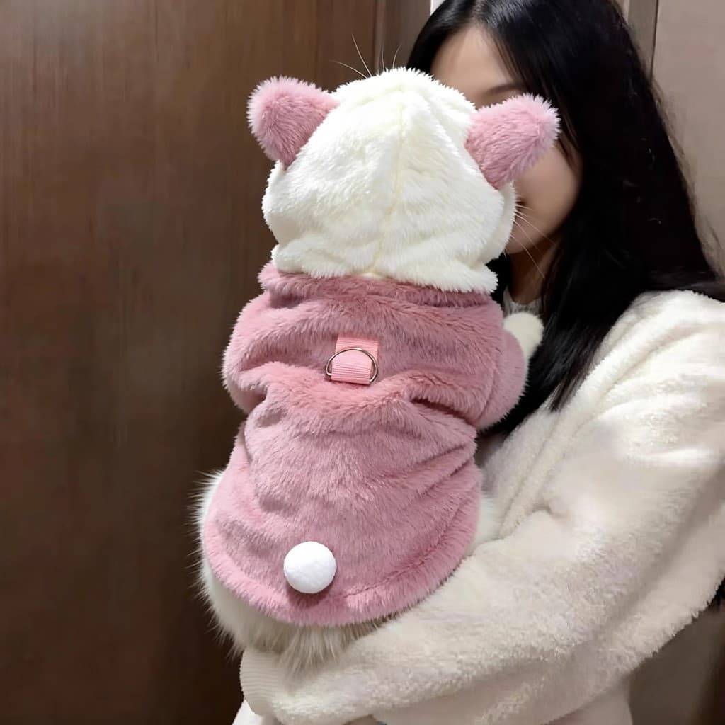 Roupas de gato Anti-fiapos gatinho roupas outono inverno roupas de gato roupas de inverno quente pequeno leite gato roup