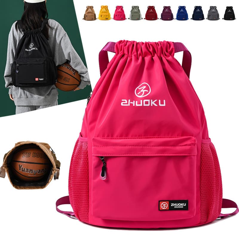 Oxford pano grande capacidade saco de cordão mochila das mulheres dos homens 2024 novo estilo simples viagem saco de cor