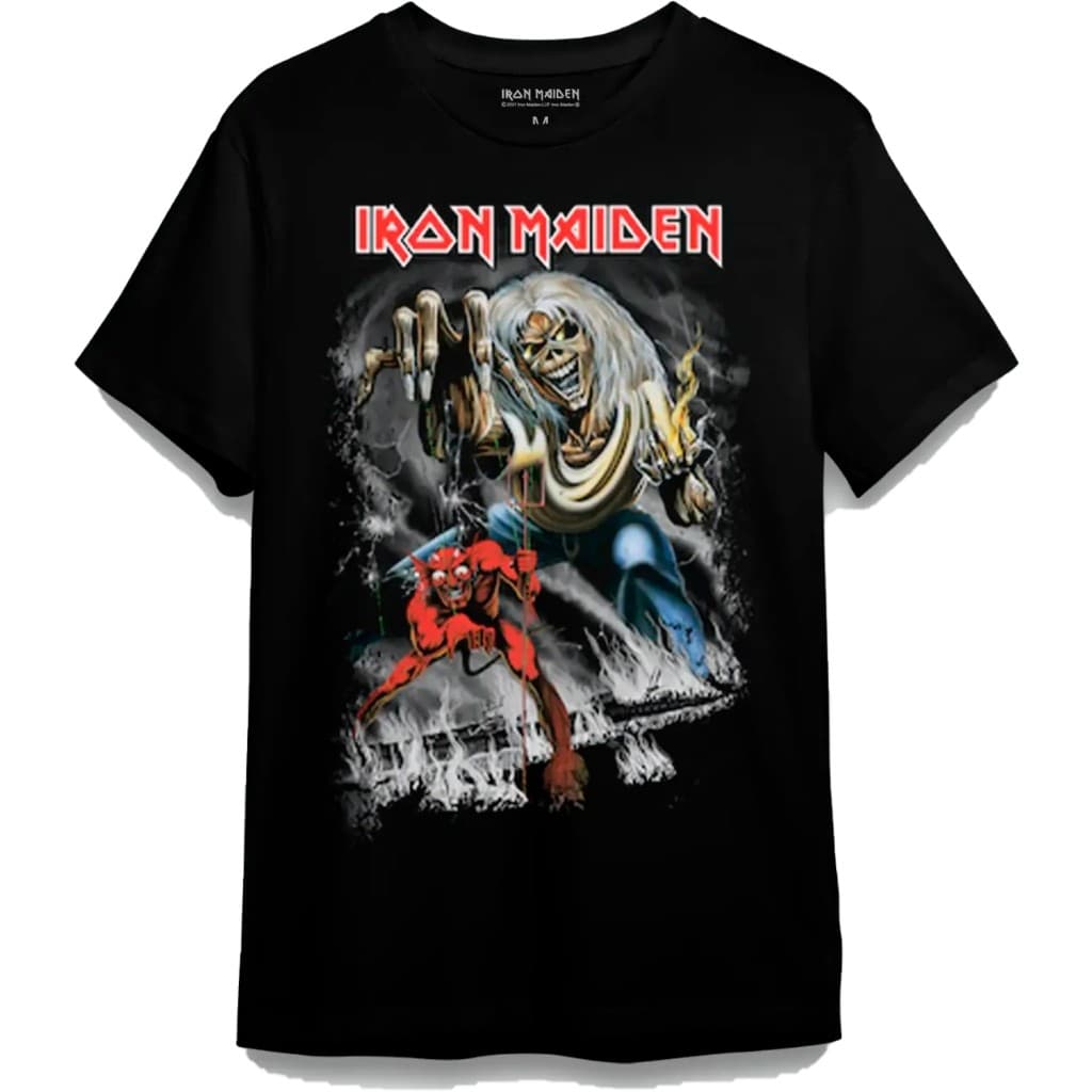 Camiseta Blusa 100% Algodão Iron Maiden Number of The Beast Camisa Unissex Envio Rápido