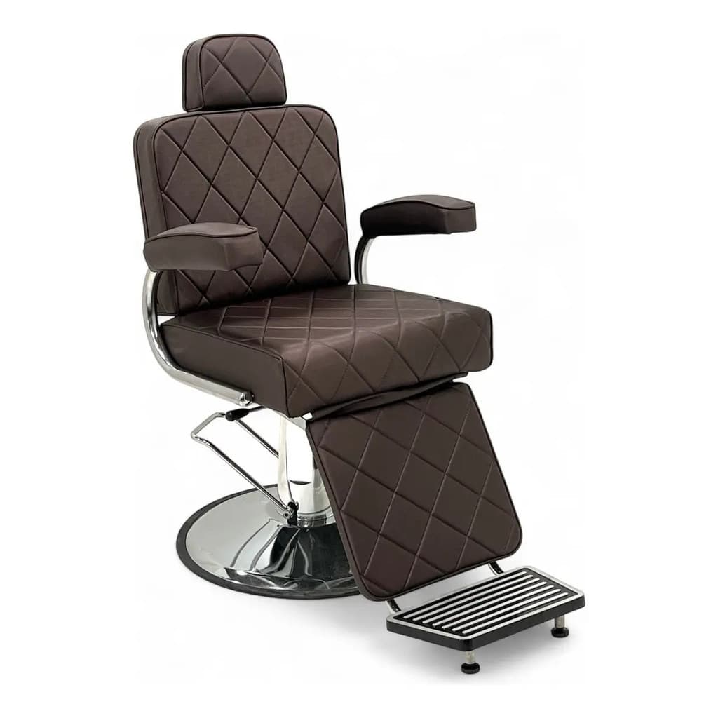 Poltrona Cadeira Reclinável De Barbeiro E Salão Suiça Lx Cor Preto croco Forma da base 4062859132147