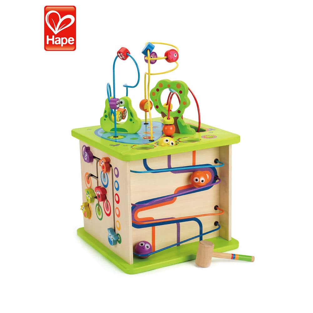 Alemão Hape primeira infância brinquedos educativos feliz fazenda caixa de jogo hexaedro meninos meninas presentes do fe