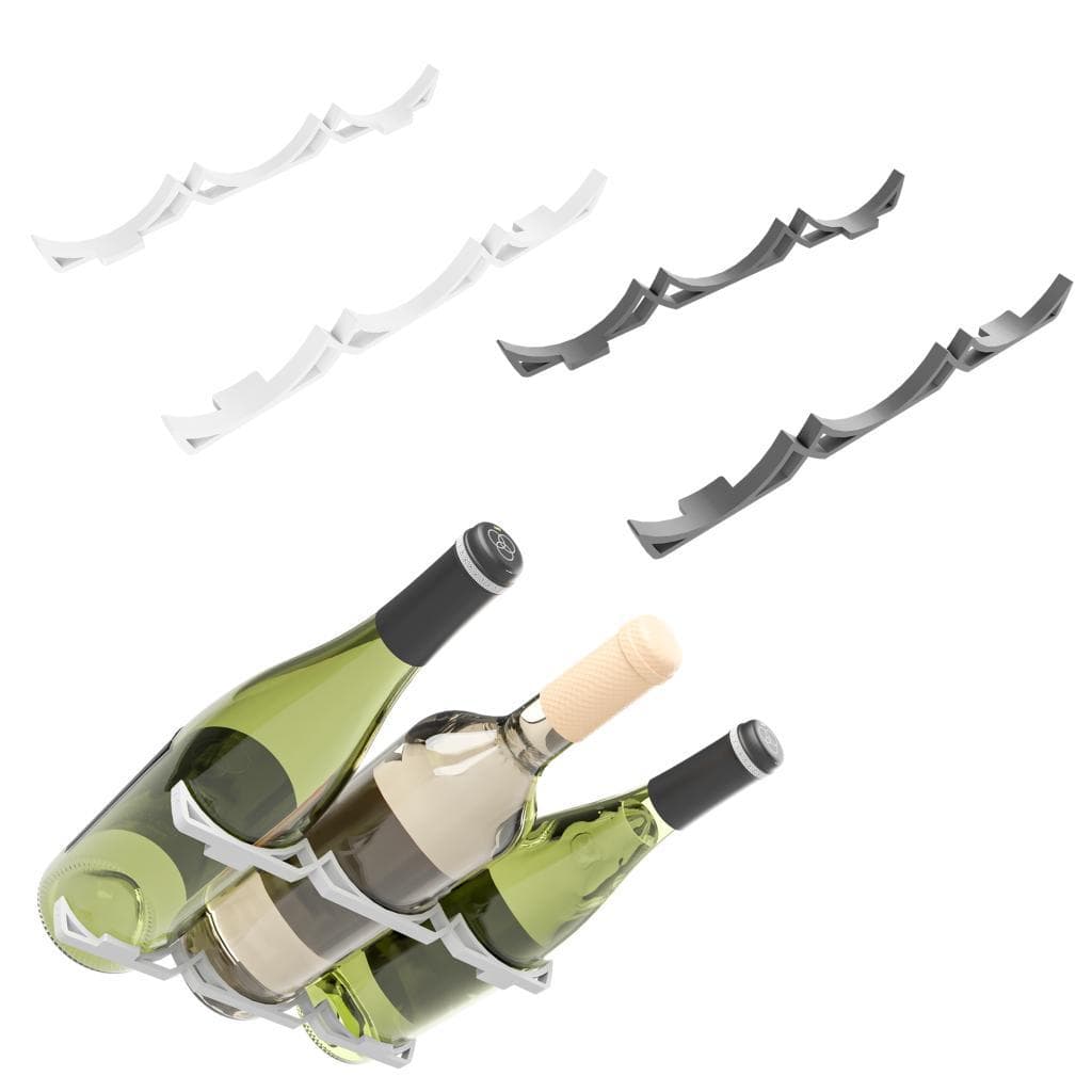 Suporte Adega De Vinho Horizontal Bancada Para 3 Garrafas