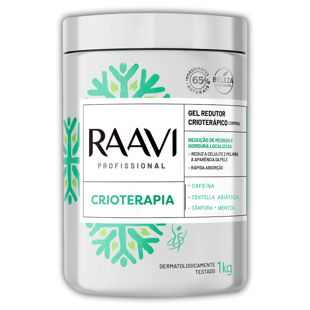 Raavi Gel de Crioterapia 1k Crio efeito gelado gel de massagem para estética