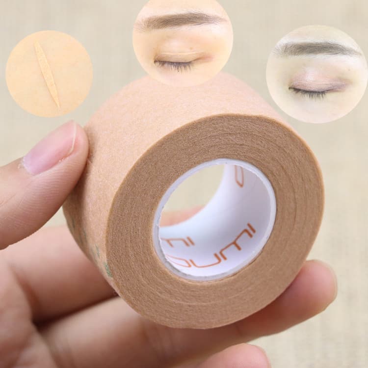 Fita de papel para tom de pele, fita dupla para pálpebras, cor de carne, leve, respirável, invisível, Natural, forte ade