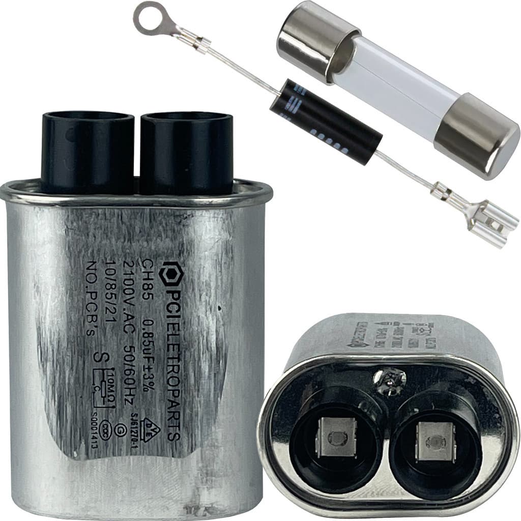 Kit Capacitor Alta Tensão Microondas 0.85uf +fusivel+diodo