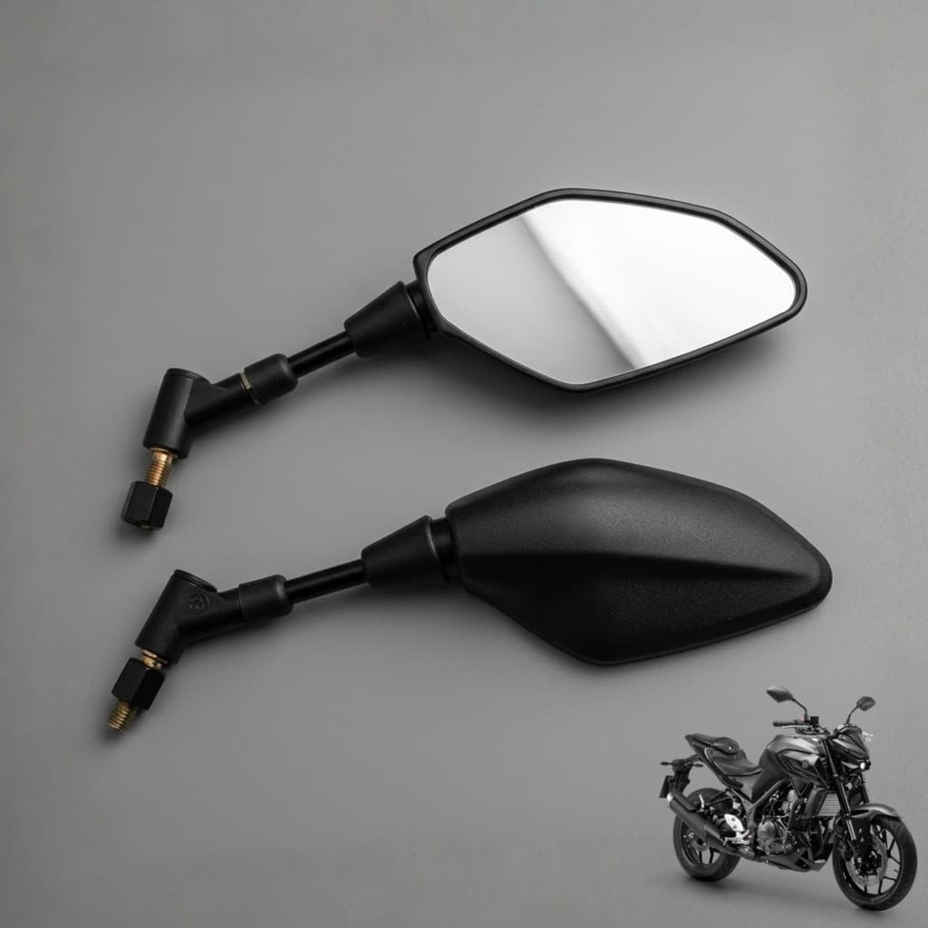 Par Retrovisor GVS Moto Yamaha Mt03 Mt07 Mt09 Lente Convexa
