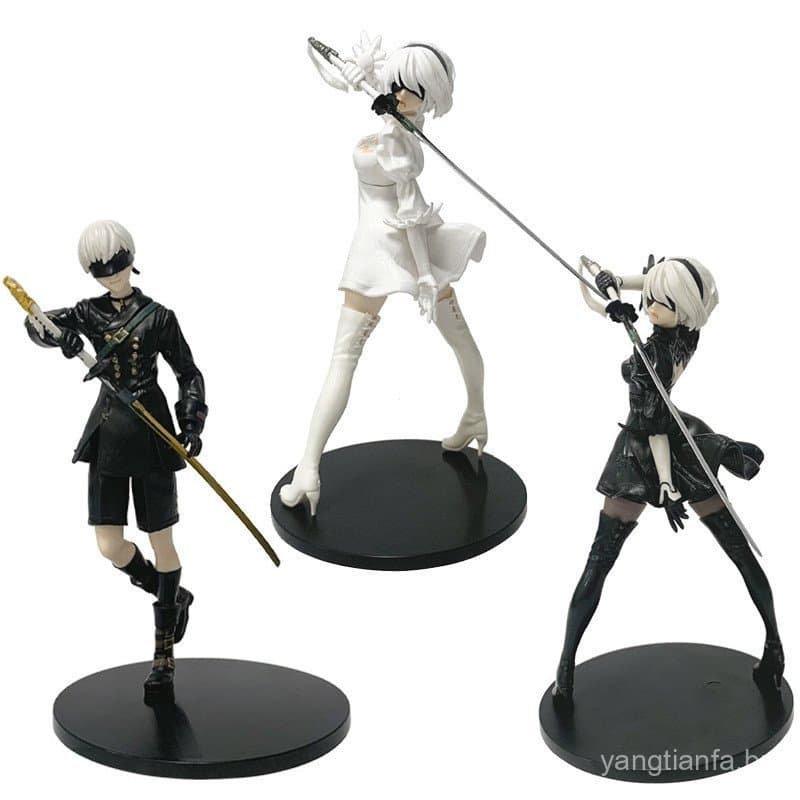 16-18 cm NieR:Automata YoRHa No. Conjunto de Figuras 2 Tipo B 9 S A Figura de Ação em PVC Anime Presente de Natal Coleci