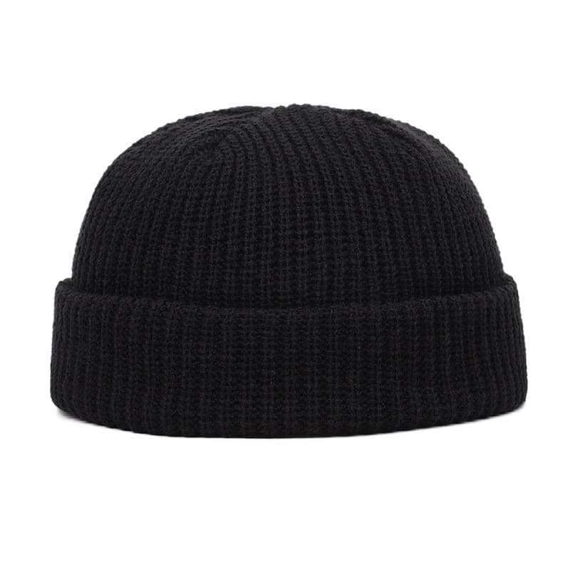 Gorro de malha unissex em cor sólida para homens, boné versátil e quente para o outono e inverno BHUE*-&&**-*