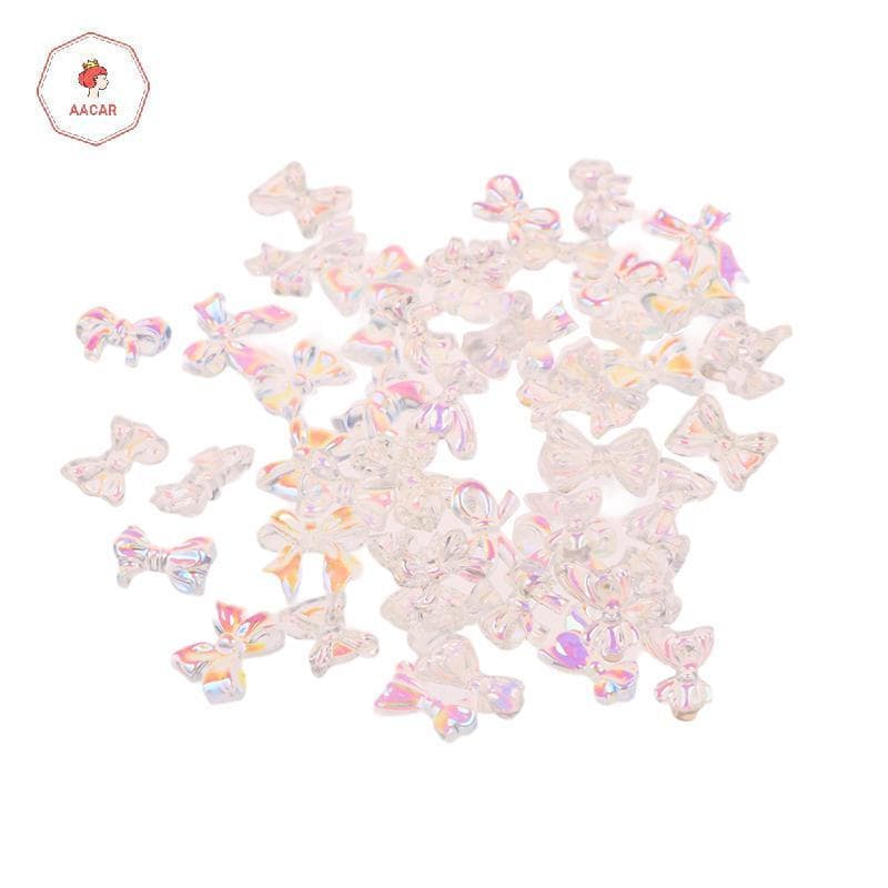 AACAR 100 Pçs/set Borboleta Designs Nail Art Decoração Resina 3D Encantos Acessórios Para Unhas Manicure Mulheres Menina