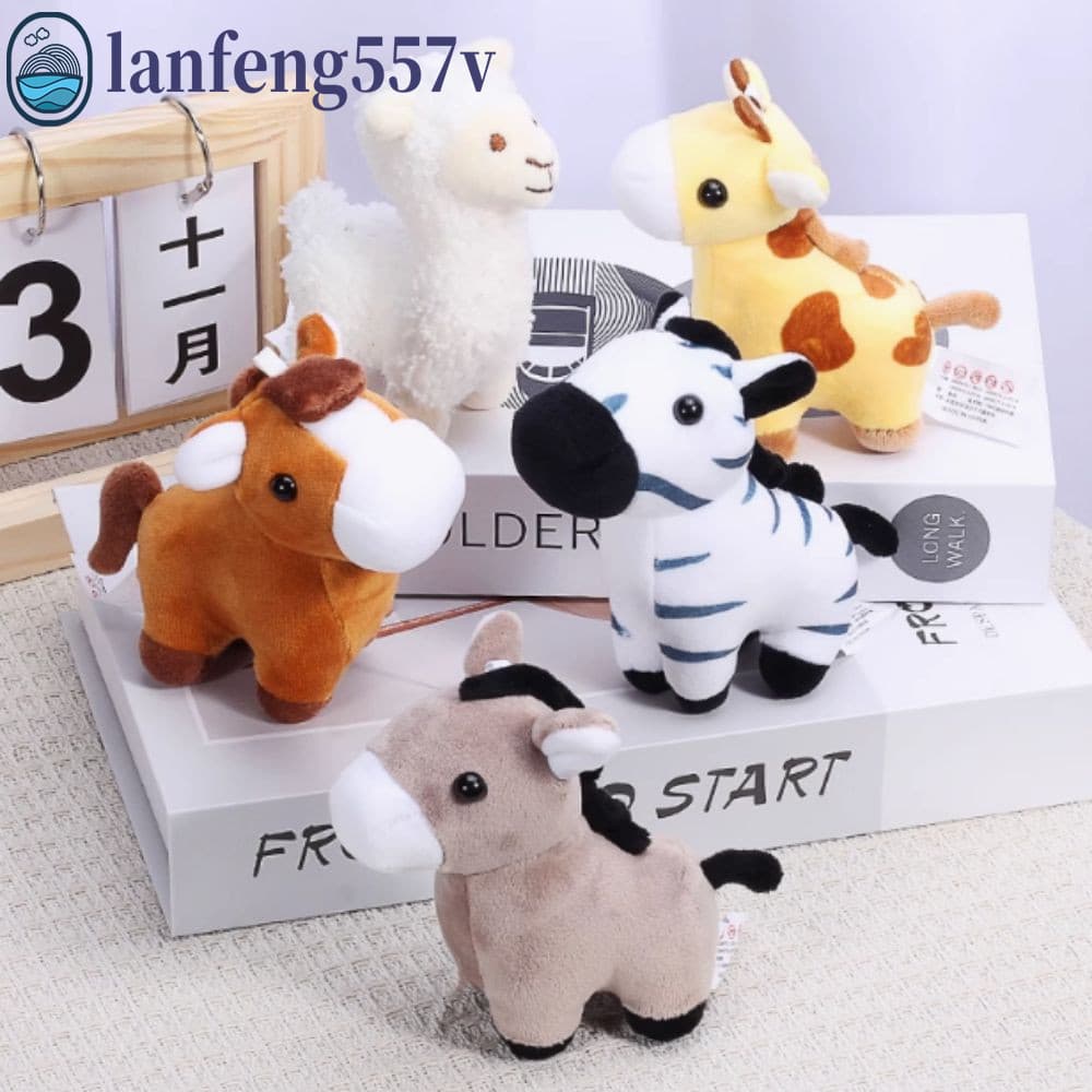 LANFENG Girafa Pingente , Cavalos De Pelúcia Pendurado Decoração Cavalo Chaveiro , Pônei Bonito Animal Burro Pequena Bon