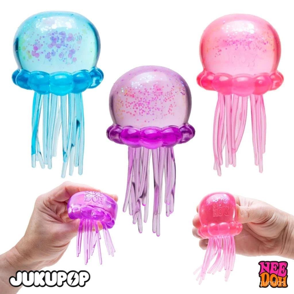 Brinquedo de Água-Viva NeeDoh para Praia, Brinquedo Interativo para Pais e Filhos ao Ar Livre, Brinquedo de Apertar para