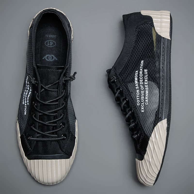 2026 primavera outono sapatos masculinos respirável sapatos de lona sapatos casuais sapatos de malha masculina de cano b