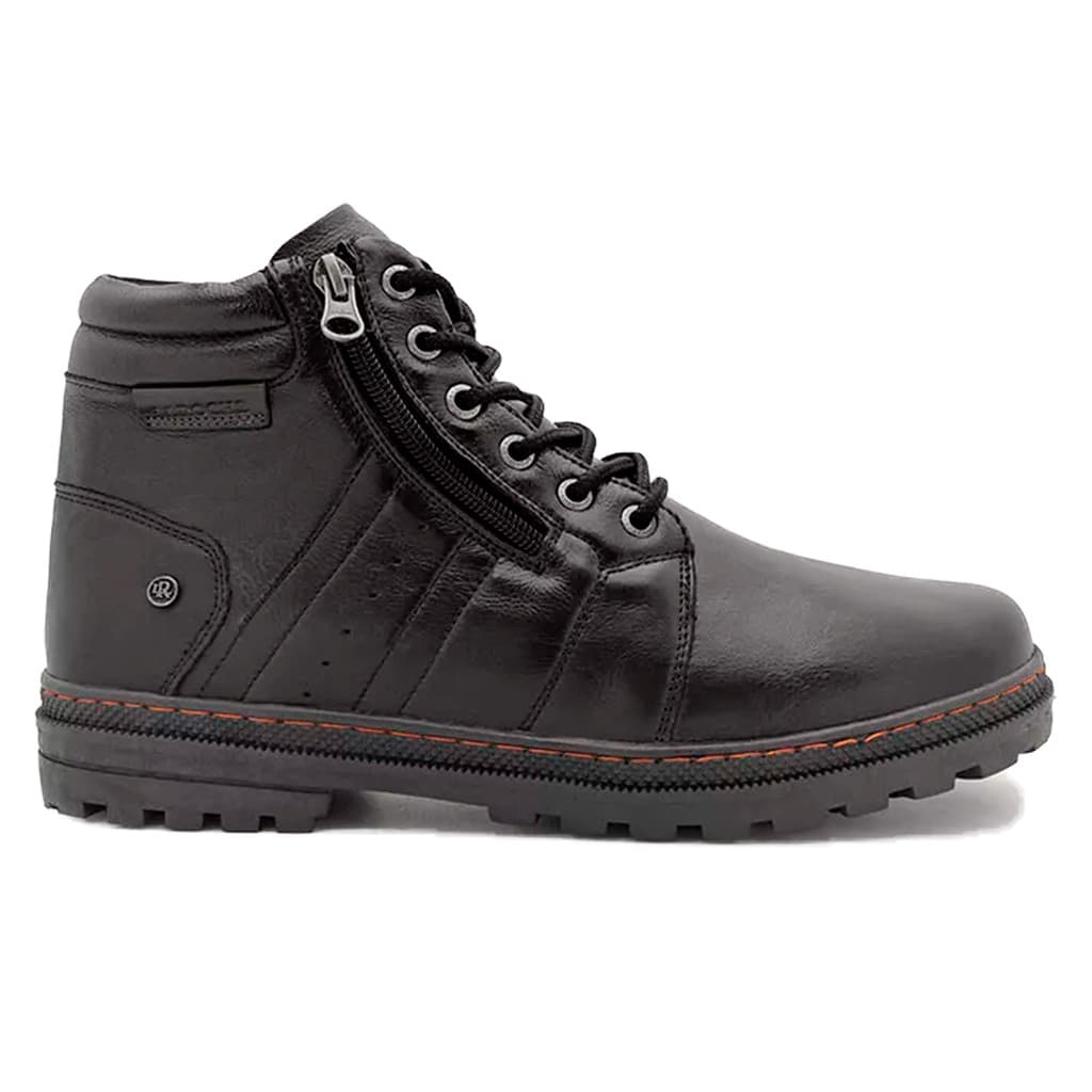 Bota Masculina Laroche Vacanza Coturno Cano Médio Couro Preto Marrom Com Zíper Original 05521