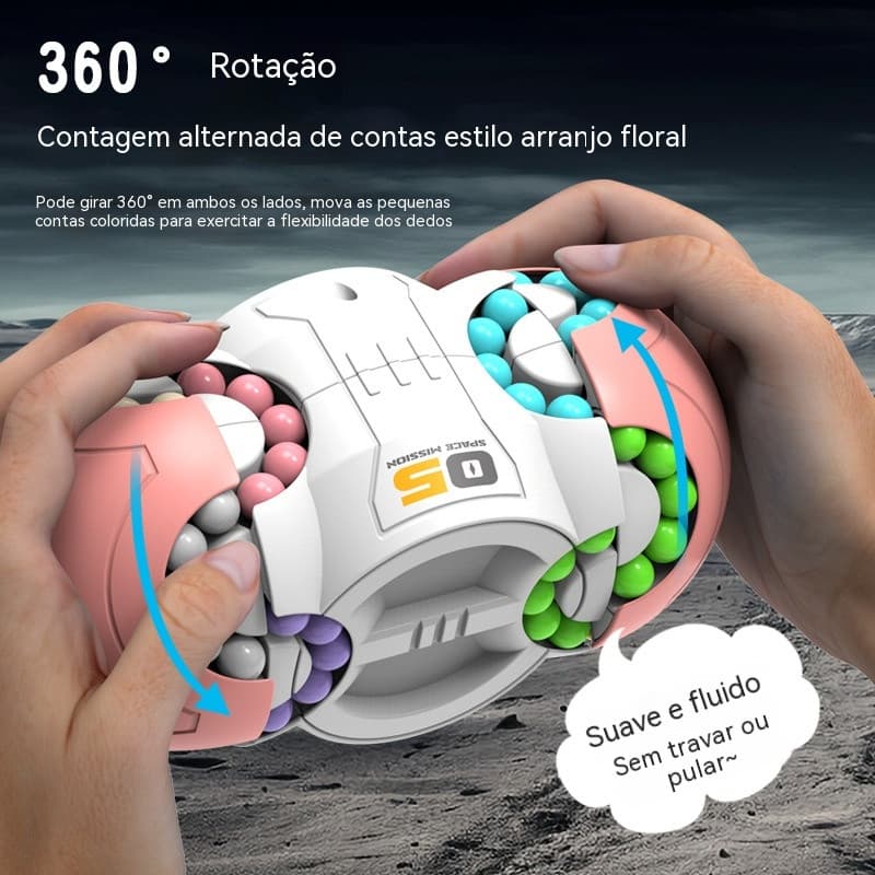 Cubo Mágico de Feijão, Brinquedo Anti-Stress com 8 Lados e Rotação Espacial, Quebra-Cabeça Estimulante para Crianças de
