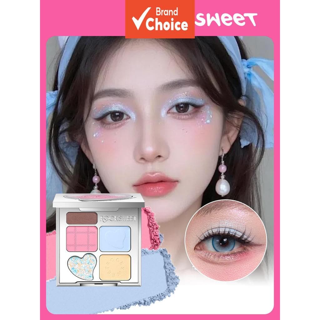 ROCK DOCE Paleta 5 em 1 para Olhos e Sobrancelhas | Lápis de Sobrancelha Neutro, Pó, Sombra de Olhos, Contorno e