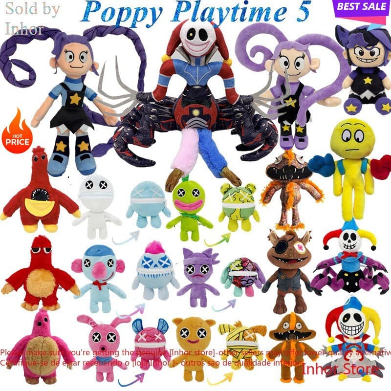 Pelúcia Protótipo do Personagem Lily do Poppy Playtime, Brinquedo de Pelúcia Super Macio, Boneca Fofa para Meninas e Men