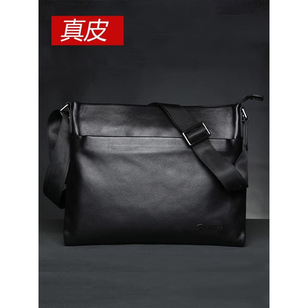 Bolsa mensageiro masculina de couro genuíno, primeira camada de couro de vaca, negócios 2026, novo estilo, moda moderna,