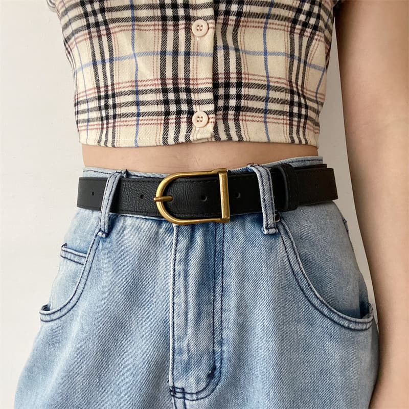 Europeu americano High-End moda cinto feminino verão Retro All-Match cinto senhoras decoração único cinto masculino pret
