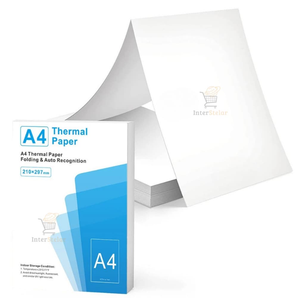 Folha Papel Termico A4 Impressora Termica Processo 100 Fls Branco