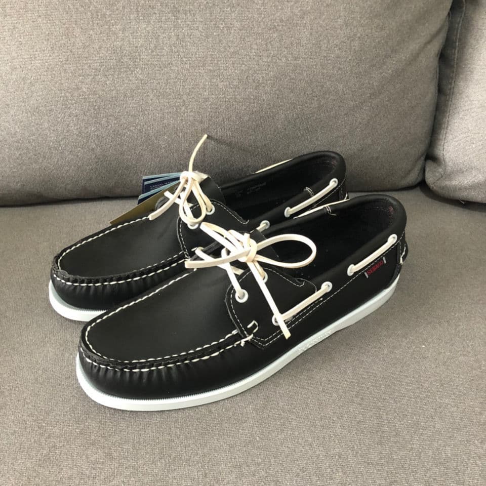 Comércio exterior feito à mão sapatos de couro casuais britânicos feitos à mão P.SEBAGO sapatos de vela feitos à mão