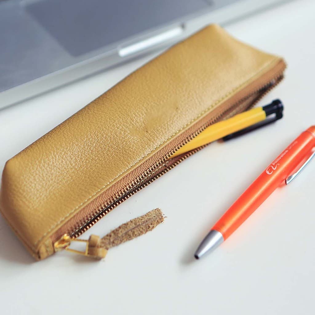 Bolsa de armazenamento de couro macio genuíno feminino moda versão coreana couro simples estudante ins pequeno zíper sac