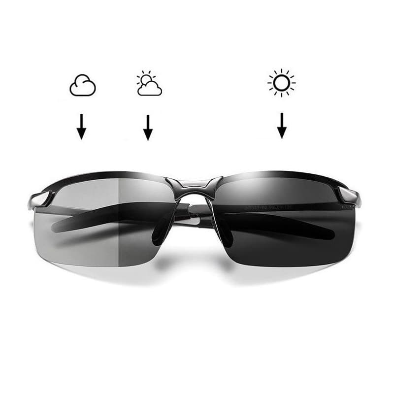 Óculos de Sol Masculinos com Mudança de Cor, Polarizados, para Condução, Óculos Fotochromáticos, Óculos de Proteção para