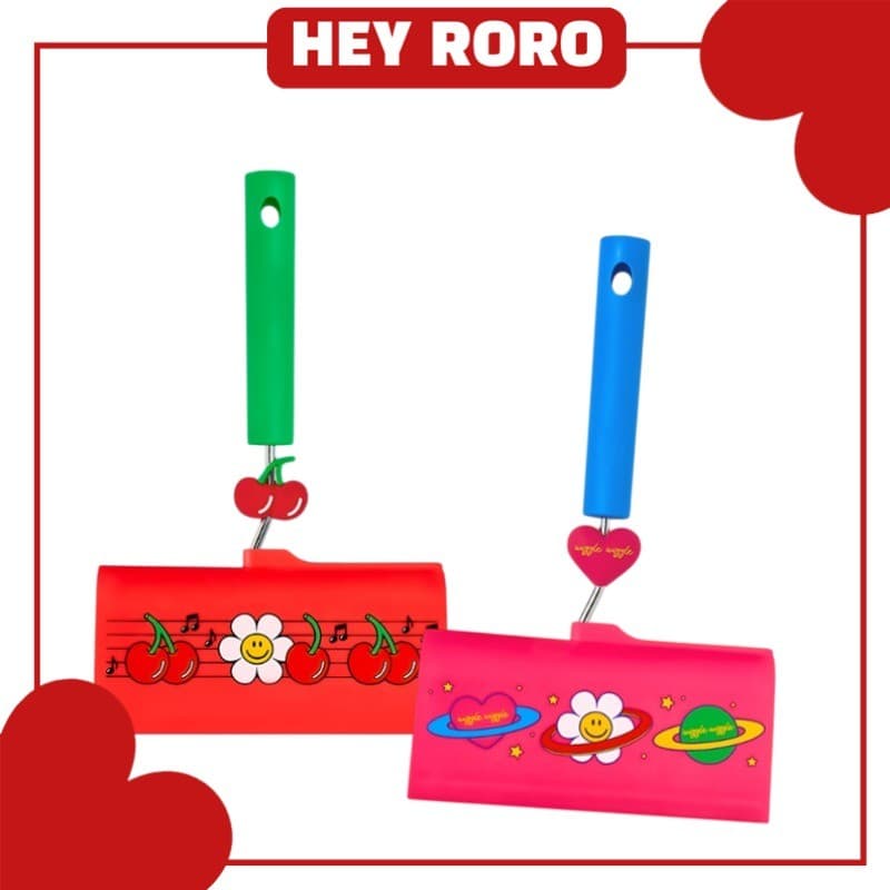 [WIGGLEWIGGLE] Conjunto De Limpador De Fita Wiggle Com 2 Recargas/2 Tipos De Mesa Transparente , Roupas Transparentes