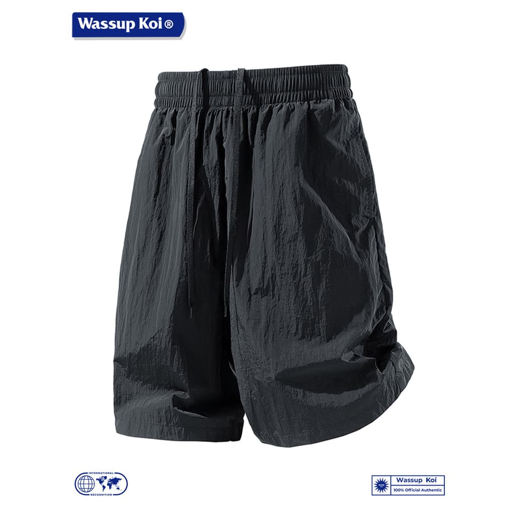WASSUP KOI Shorts soltos estilo esportivo ao ar livre masculino verão de secagem rápida respirável calças de cinco ponto
