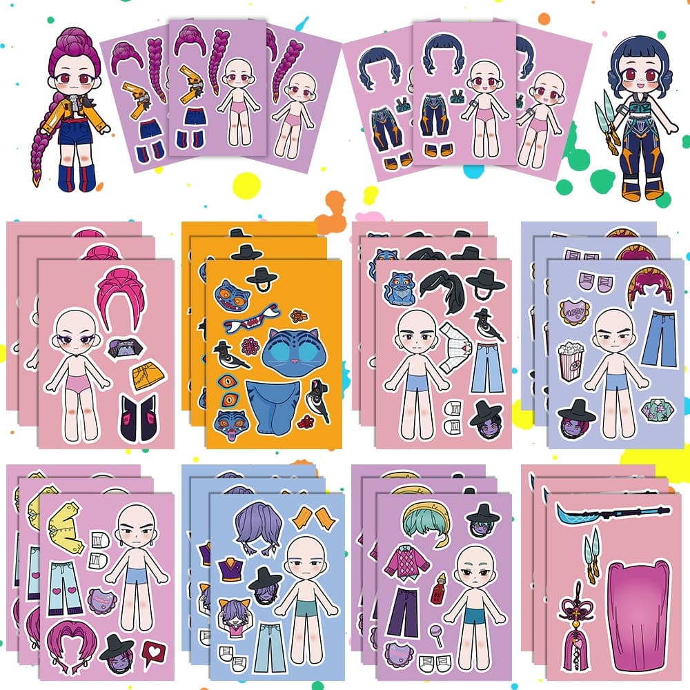 10/30pcs KPop Demon Hunters Cartoon DIY Adesivos Em Massa Anime Doodle Decalques Para Garrafas De Água De Bagagem