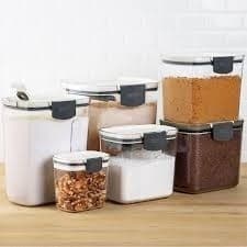 Kit 4 potes herméticos alimentos recipiente plástico cozinha conserva vasilha armazenar
