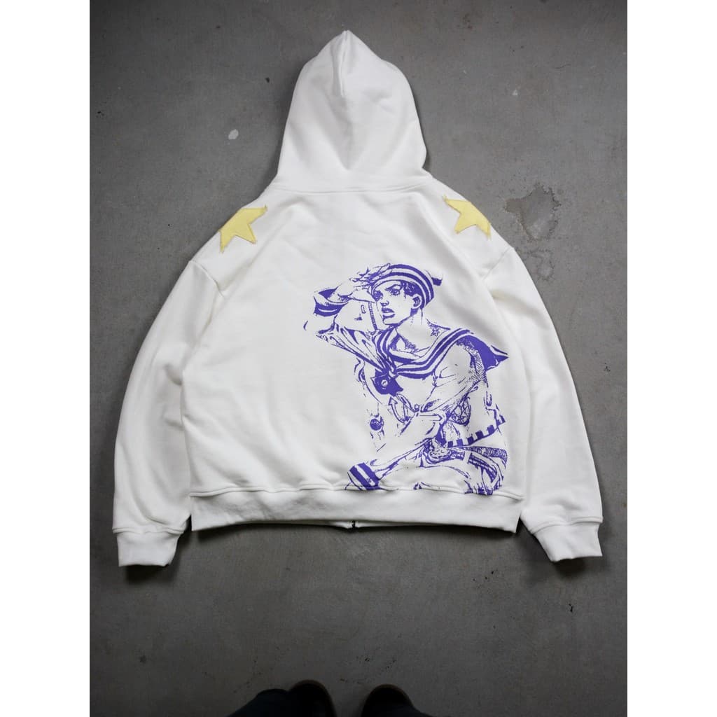 Jojo Bizarre Adventure Zip Up Hoodies Harajuku Hip Hop Casais Y2k Street Moletom