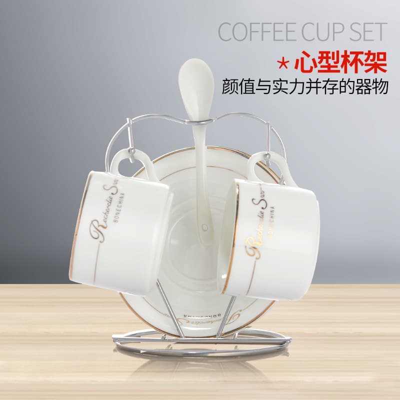 Mongdio conjunto de xícara de café cerâmica doméstico europeu pequeno luxo xícara de café pires simples requintado xícar