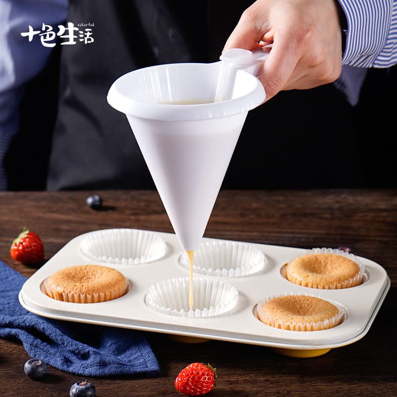Separador de massa portátil, funil de Volume, creme, cobertura, separador de Chocolate, copo, ferramentas de cozimento d