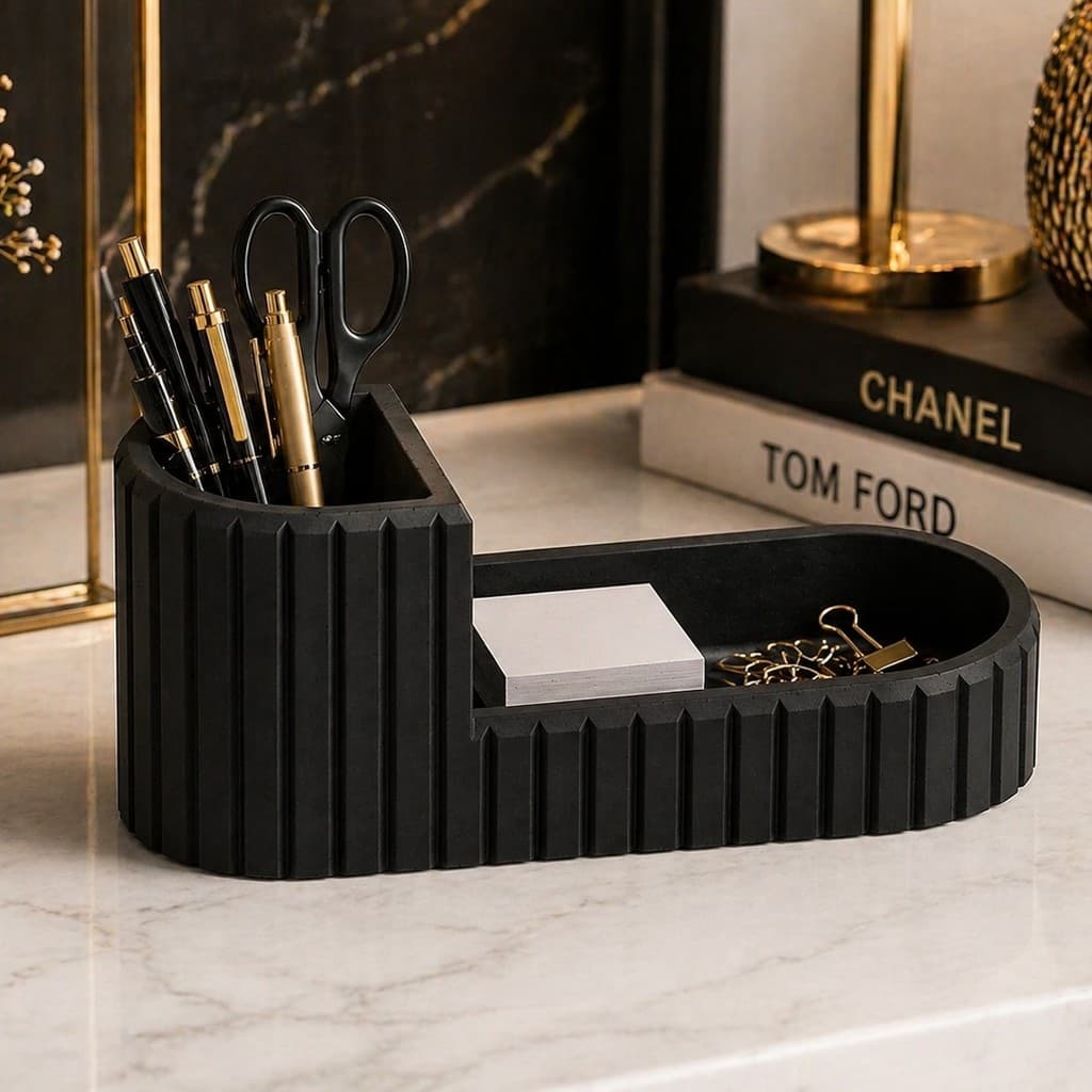 Organizador de Mesa Moderno Porta Objetos Escritório Casa Decoração Minimalista Multiuso Premium