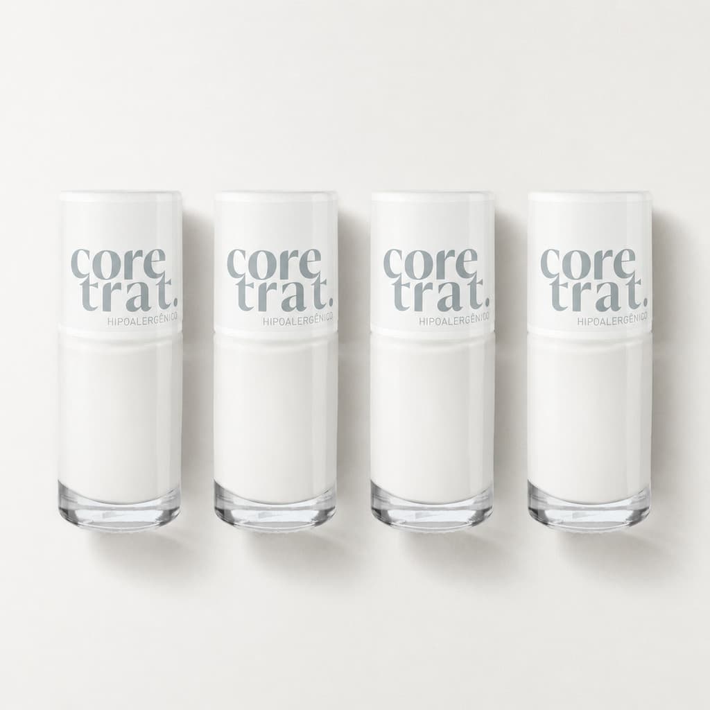 KIT 4 ESMALTES BLANC CREMOSOS EFEITO GEL BLANT 8,5ml | TRATAMENTO + COR + FORTALECIMENTO