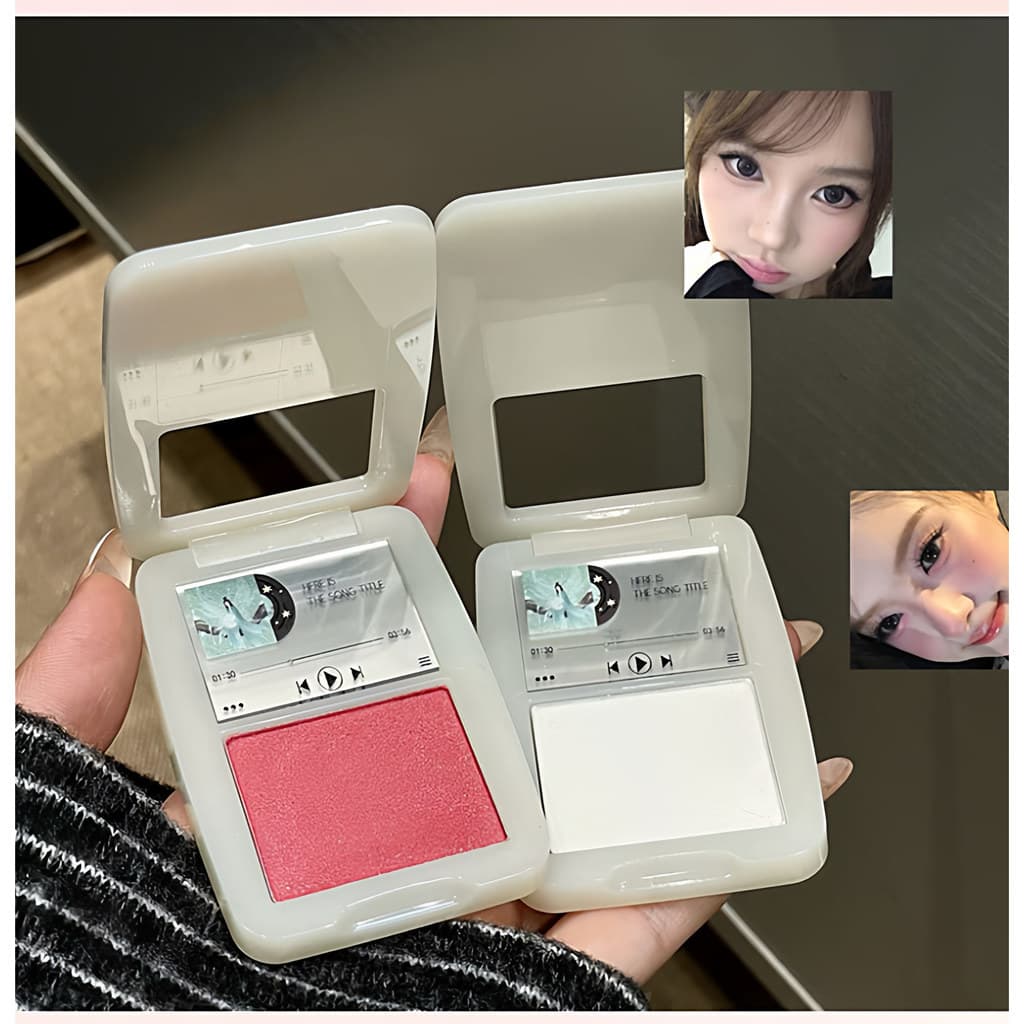 Novo estilo paleta de blush deslizante fosco brilho fino piscando maquiagem desenvolvimento de cores blush creme portáti